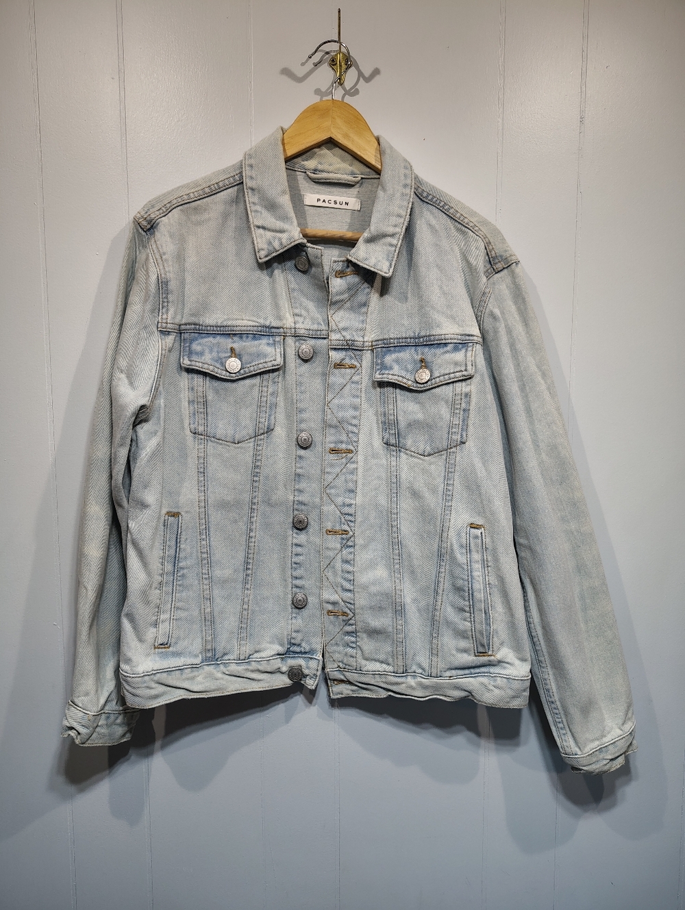 PacSun Trucker Denim Jacket Size Medium Light Wash
